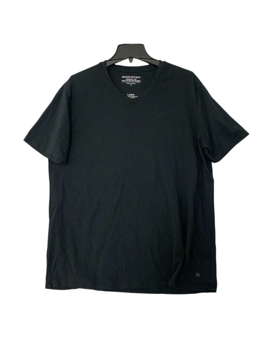 NWOT Banana Republic Men's XL Essential Tee Black 95% Cotton Spandex